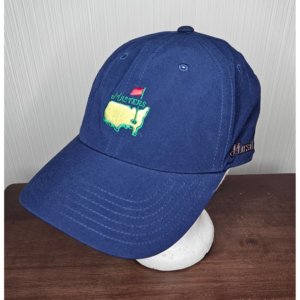 Masters Golf Hat Navy Performance Logo American Needle Adjustable One Size